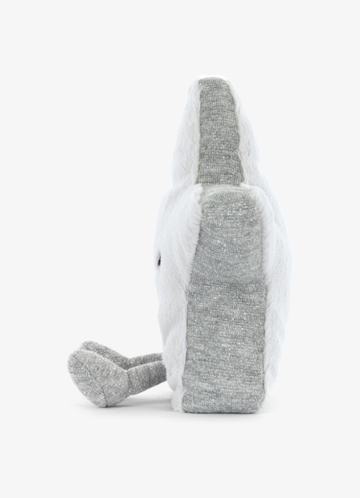 Jellycat Amuseables Silver Star knuffel 17 cm - detail lichtgrijs