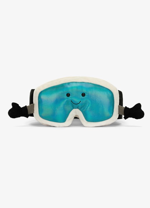 Jellycat Amuseables Sports Ski Goggles knuffel 11 cm  - voorkant 4 multicolor
