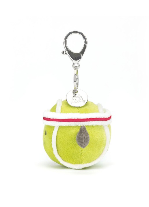 Jellycat Amuseables Sports Tennis Bag Charm tasbedel - achterkant 2 groen