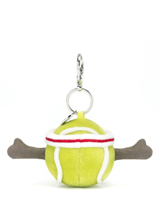 Jellycat Amuseables Sports Tennis Bag Charm tasbedel - detail groen