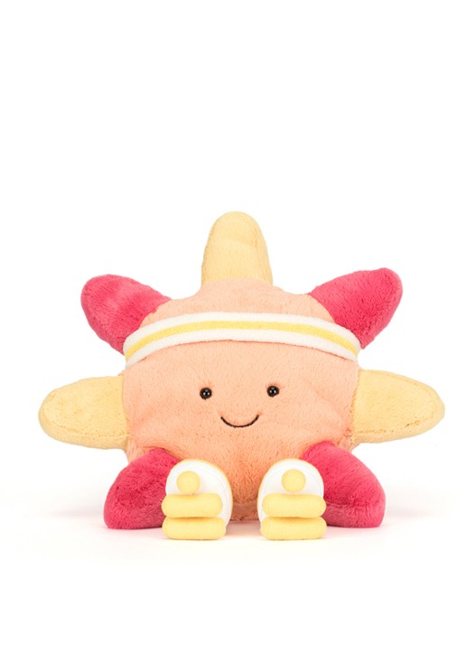 Jellycat Amuseables Sun 'Roller Skates' knuffel 24 cm - detail 7 multicolor
