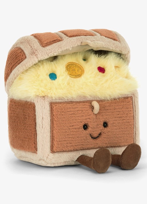 Jellycat Amuseables Treasure Chest knuffel 19 cm