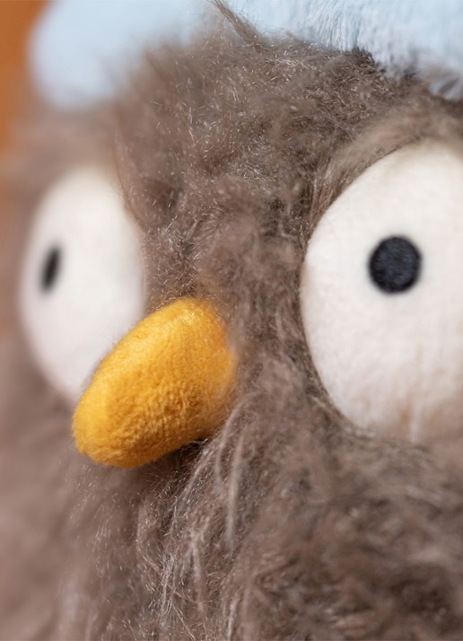 Jellycat Audrey Hootsoftly knuffel 24 cm - detail 6 beige