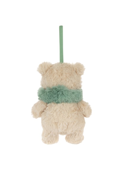 Jellycat Bartholomew Bear Jr. Winter Warmer kersthanger 10 cm - achterkant beige