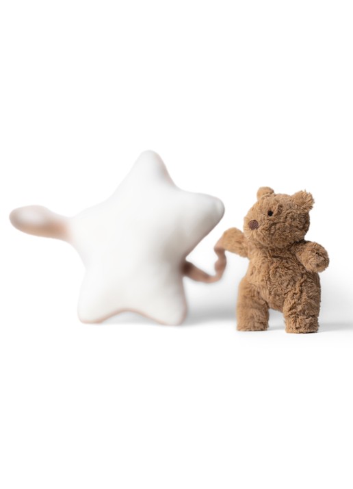 Jellycat Bartholomew Bear Musical Pull 30 cm - voorkant 4 beige