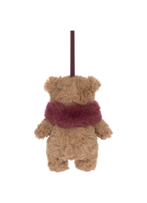 Jellycat Bartholomew Bear Winter Warmer kersthanger 10 cm - achterkant 4 beige