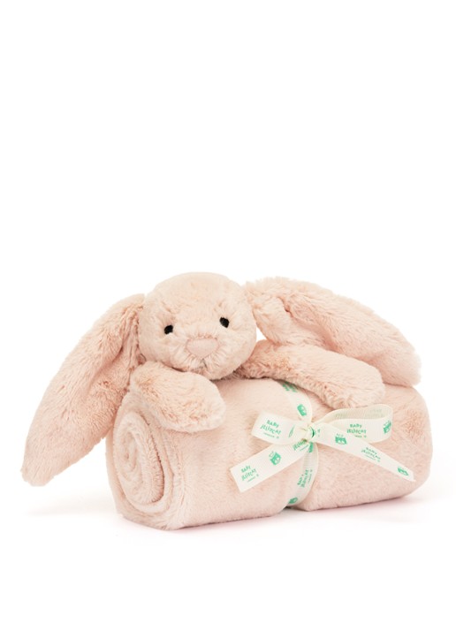 Jellycat Bashful Blush Bunny Blankie knuffeldoekje 56 cm - detail 4 lichtroze