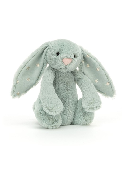 Jellycat Bashful Sparklet Bunny knuffel 18 cm - voorkant multicolor
