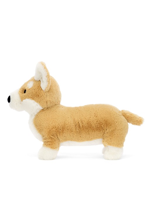 Jellycat Betty Corgi knuffel 18 cm - detail 3 lichtbruin