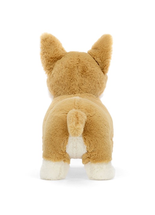 Jellycat Betty Corgi knuffel 18 cm - voorkant 2 lichtbruin
