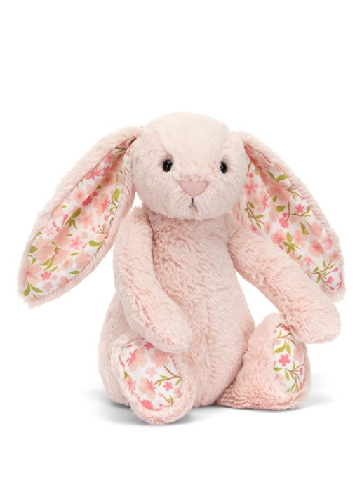 Jellycat Blossom Blush Bunny 'Cherry' knuffel - voorkant roze