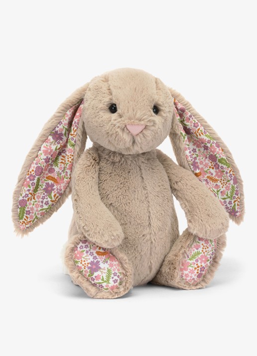 Jellycat Blossom Bunny 'Petal' knuffel 31 cm  - voorkant 2 beige