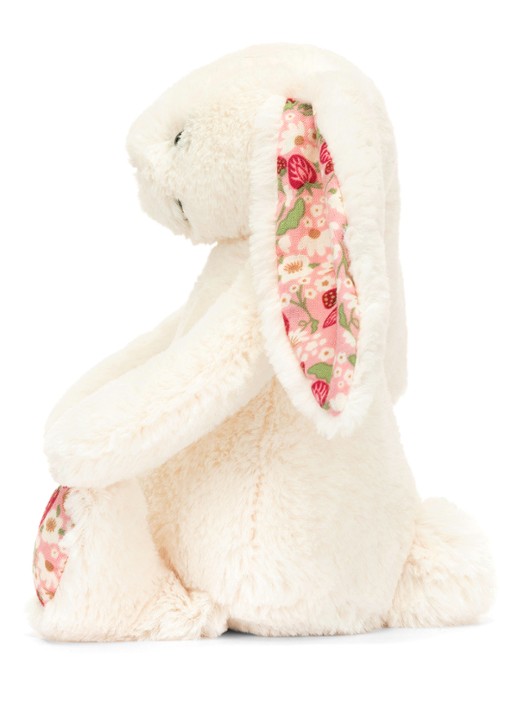 Jellycat Blossom Cream Bunny 'Berry' knuffel - detail 4 donkerroze