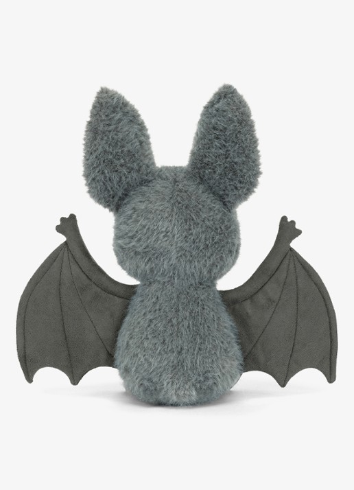 Jellycat Broox Bat knuffel 18 cm - achterkant 3 donkergrijs