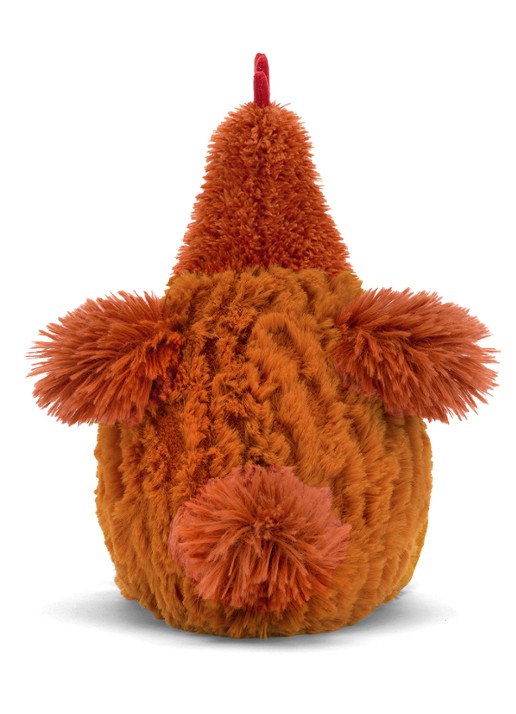 Jellycat Cecile Chicken knuffel 23 cm - achterkant bruin