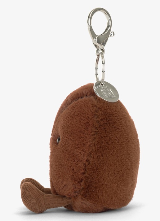 Jellycat Coffee Bean Bag Charm tasbedel - achterkant 3 bruin
