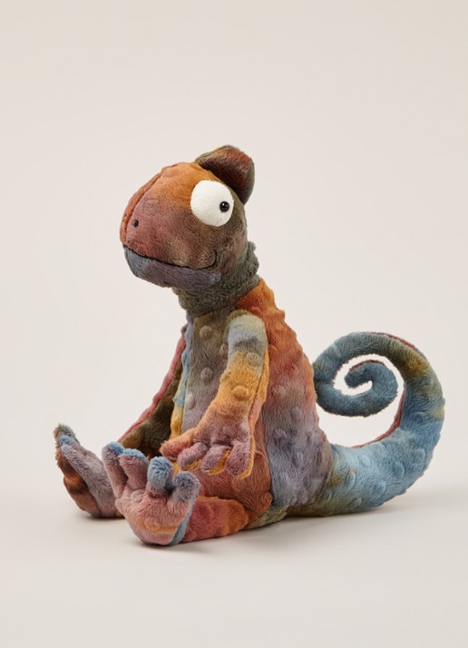 Jellycat Colin Chameleon knuffel  - voorkant 2 bruin