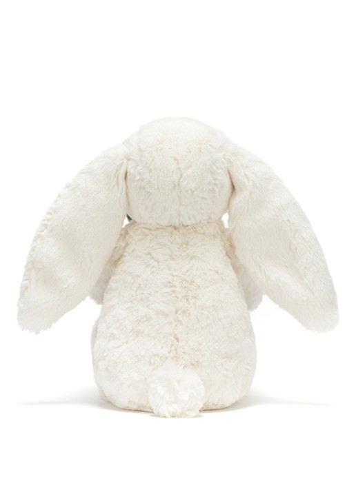 Jellycat Cream Bunny with Plant knuffel 31 cm  - achterkant 3 creme