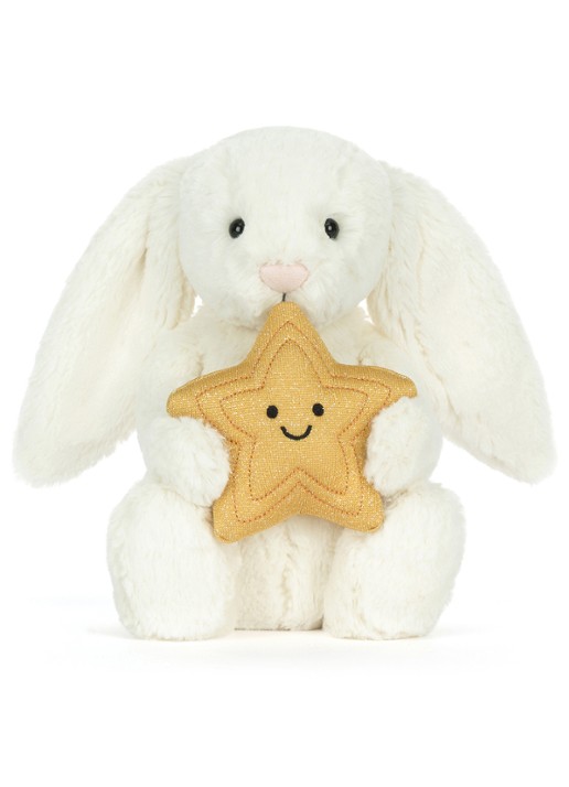 Jellycat Cream Bunny with Star knuffel 31 cm  - detail 3 multicolor