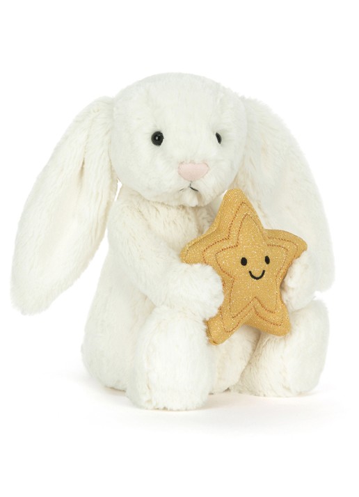 Jellycat Cream Bunny with Star knuffel 31 cm  - voorkant 2 multicolor