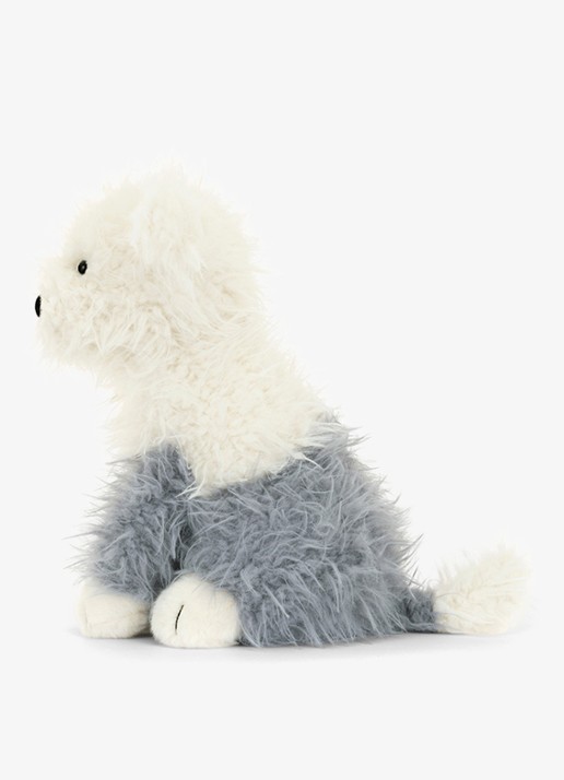 Jellycat Ewert Sheepdog knuffel 29 cm - detail multicolor