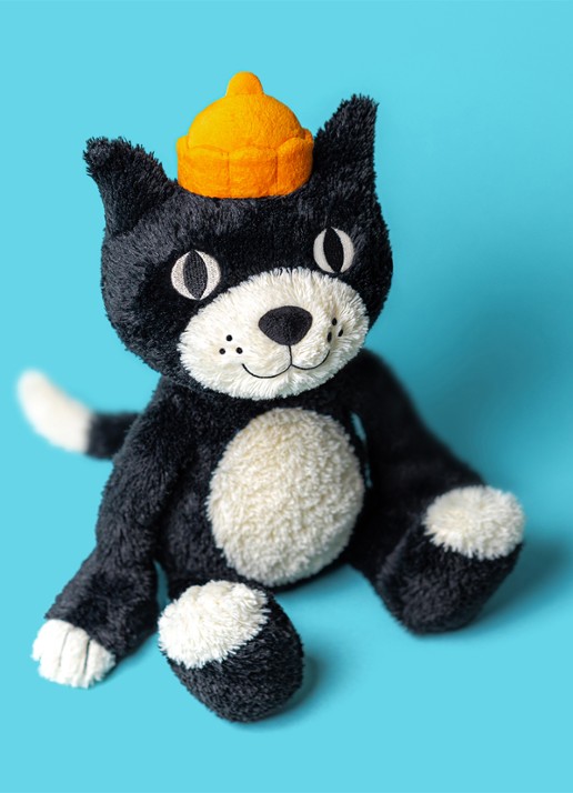 Jellycat Jellycat Cat knuffel 32 cm - voorkant 7 zwart