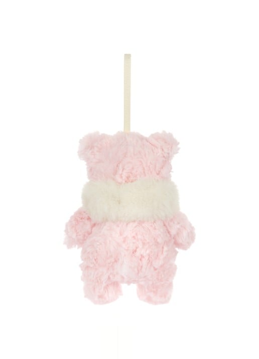 Jellycat Leola Bear Winter Warmer kersthanger 10 cm - achterkant 4 roze