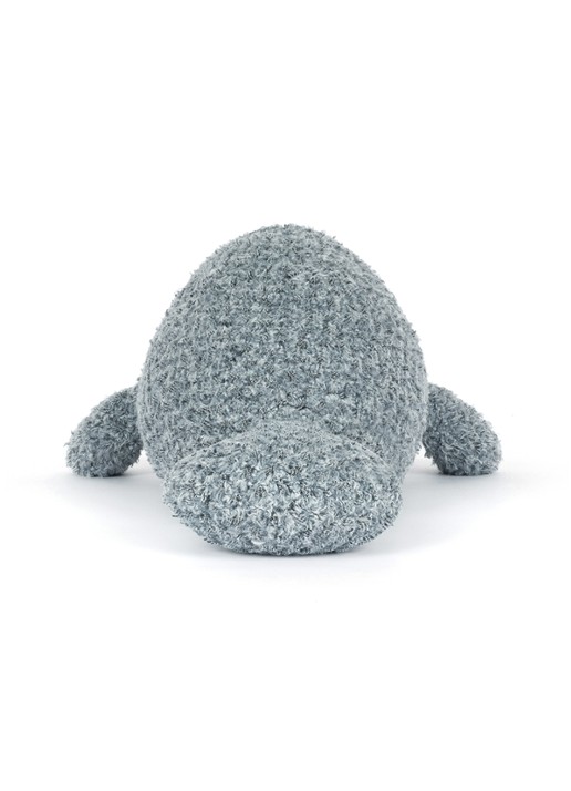 Jellycat Maffles Manatee knuffel 19 cm - achterkant 8 grijs
