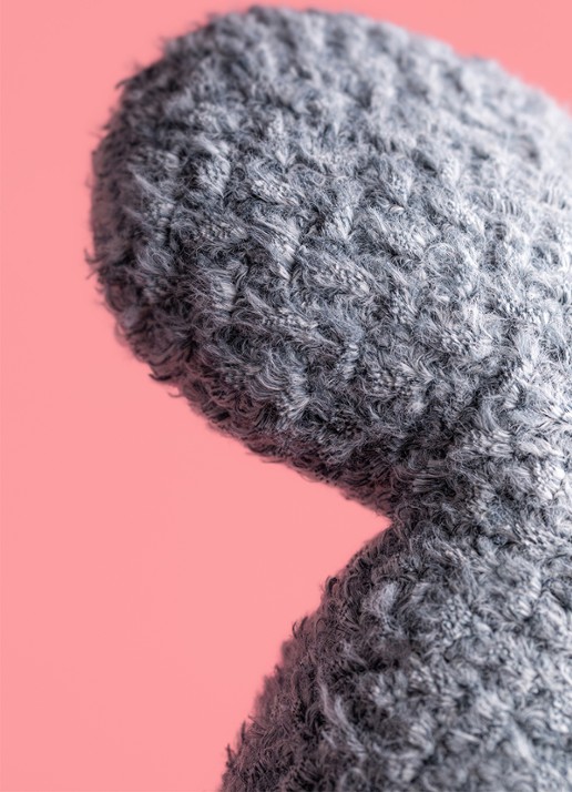 Jellycat Maffles Manatee knuffel 19 cm - detail grijs