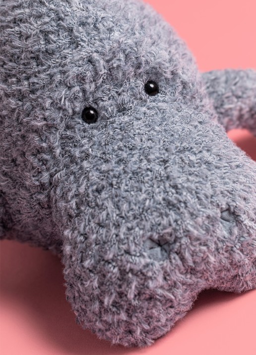 Jellycat Maffles Manatee knuffel 19 cm - detail 2 grijs