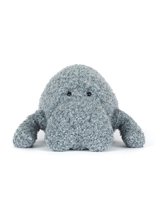 Jellycat Maffles Manatee knuffel 19 cm - detail 5 grijs