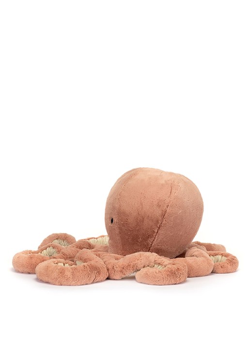 Jellycat Odell Octopus knuffel 140 cm - detail oudroze