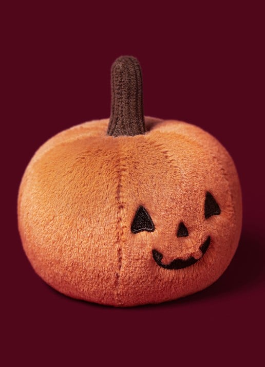 Jellycat Ooky Jack O Lantern knuffel 10 cm  - voorkant 6 oranje