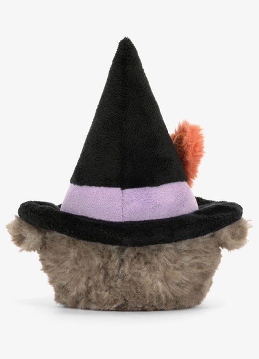 Jellycat Owl in Hat knuffel 17 cm - achterkant 3 grijs