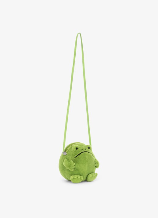 Jellycat Ricky Rain Frog knuffeltas 17 cm - voorkant 3 multicolor