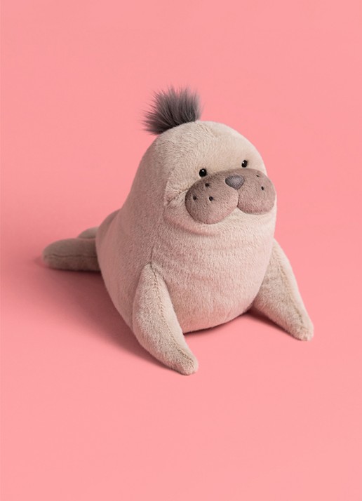 Jellycat Roarwell Sea Lion knuffel 20 cm - voorkant 3 multicolor