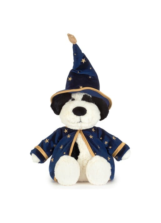 Jellycat Rufferty Puppy Wizard Outfit knuffel 31 cm - detail donkerblauw