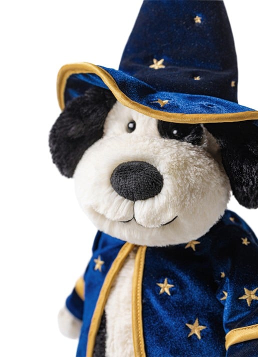 Jellycat Rufferty Puppy Wizard Outfit knuffel 31 cm - detail 3 donkerblauw
