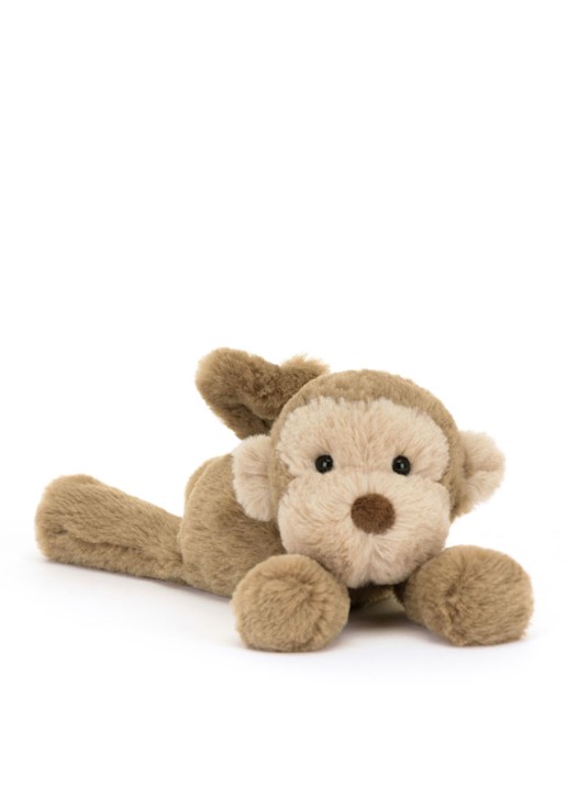 Jellycat Smudge Monkey Tiny knuffel 13 cm - voorkant multicolor