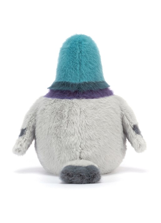 Jellycat Strutton Pigeon knuffel 22 cm  - achterkant 3 blauw