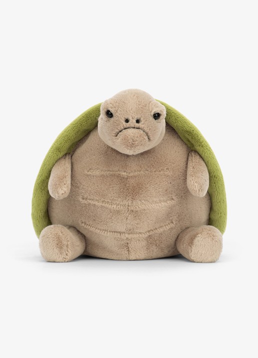 Jellycat Timmy Turtle knuffel 28 cm  - voorkant 2 groen