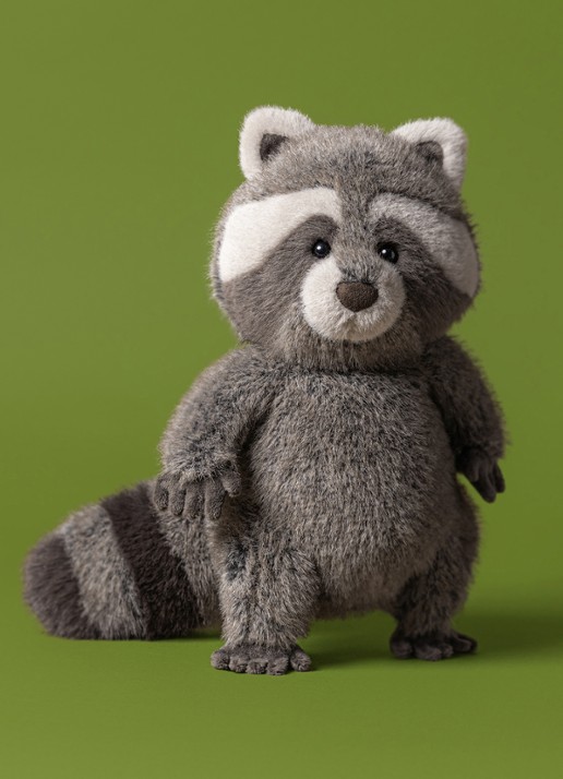 Jellycat Trixiwoo Raccoon knuffel 24 cm - detail 2 beige