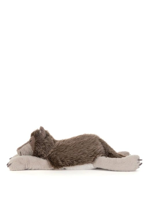 Jellycat Ulrich Wolf knuffel 19 cm - voorkant 4 grijs
