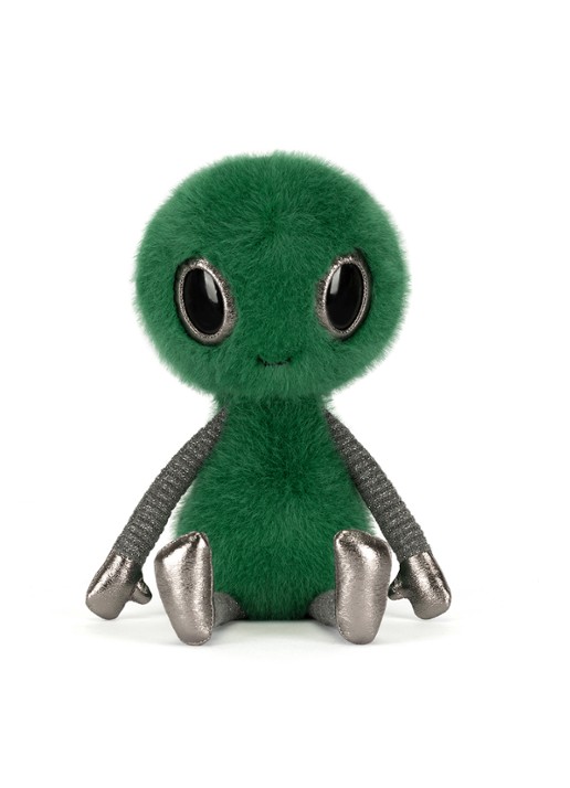 Jellycat Zyllan Alien knuffel 29 cm  - detail 2 groen