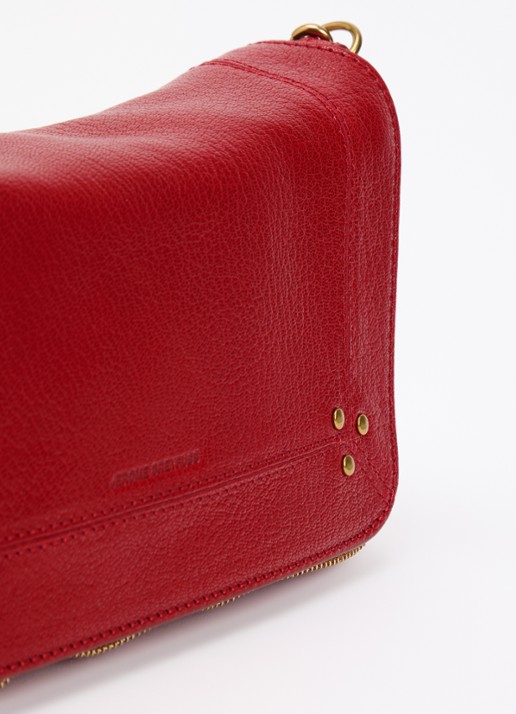 Jérôme Dreyfuss Bobi S crossbodytas van geitenleer met afneembare schouderriem - detail 5 rood