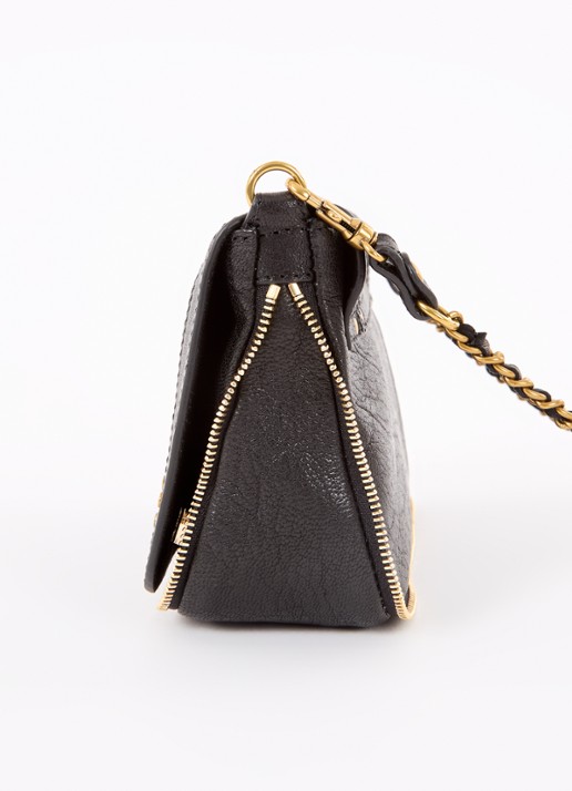 Jérôme Dreyfuss Bobi S crossbodytas van geitenleer  - detail 3 zwart