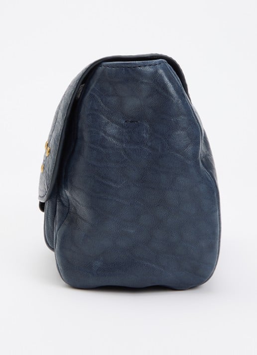 Jérôme Dreyfuss Lulu S crossbodytas van lamsleer met afneembare schouderriem - detail 2 donkerblauw