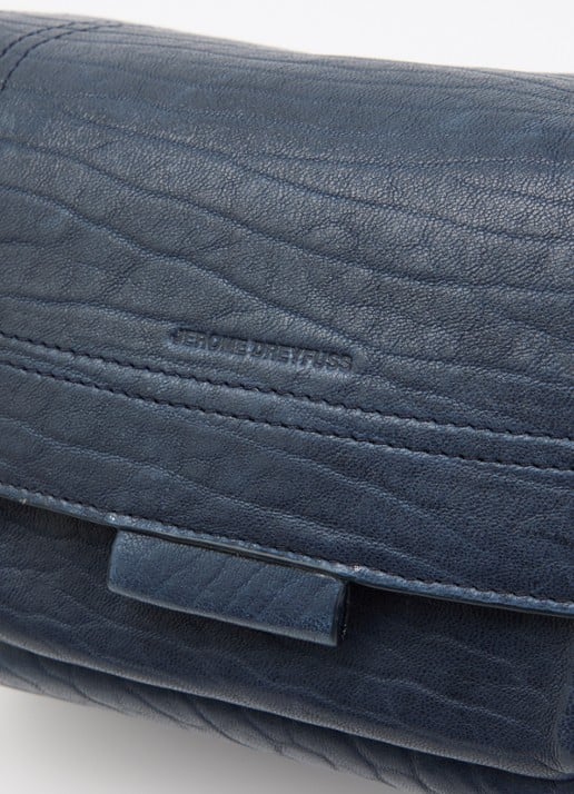 Jérôme Dreyfuss Lulu S crossbodytas van lamsleer met afneembare schouderriem - detail 3 donkerblauw