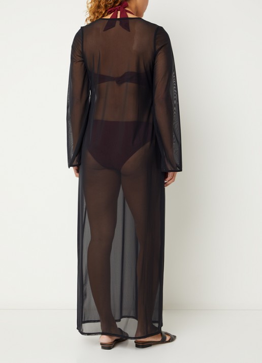 JETS Australia Coverup slipdress van mesh - achterkant 4 zwart