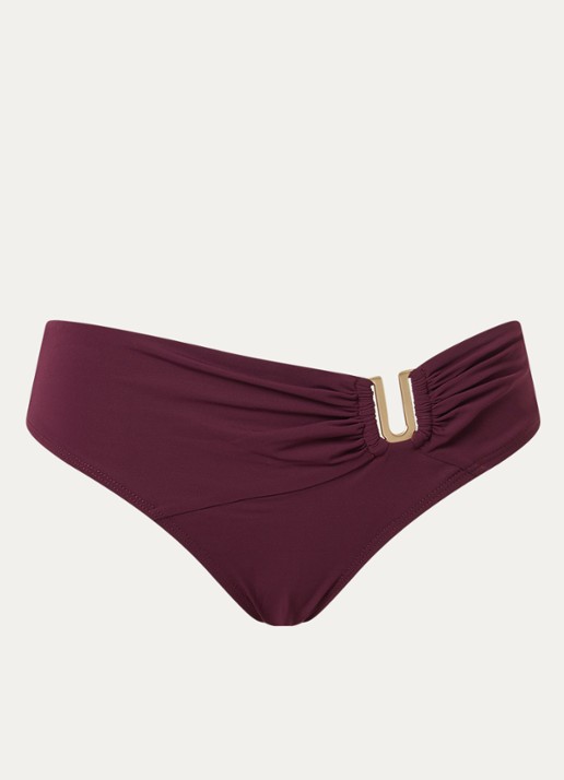 JETS Australia Jetset bikinislip met cut-out detail - voorkant 2 aubergine